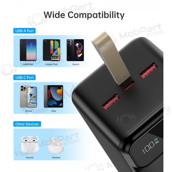 Ārējā baterija Power Bank Choetech B732 22.5W 50000mAh melna