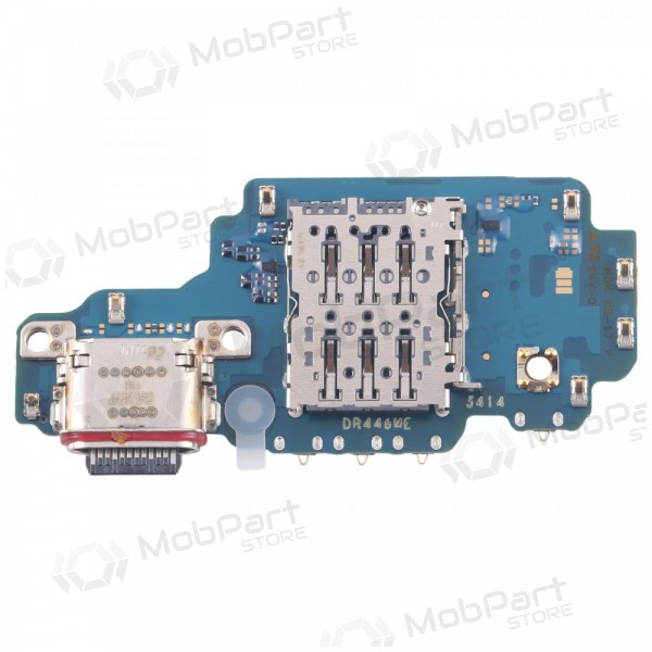 Lanksčioji šleife Samsung S938 S25 Ultra su įkrovimo kontaktu, mikrofonu, SIM lizdu oriģināls (service pack)