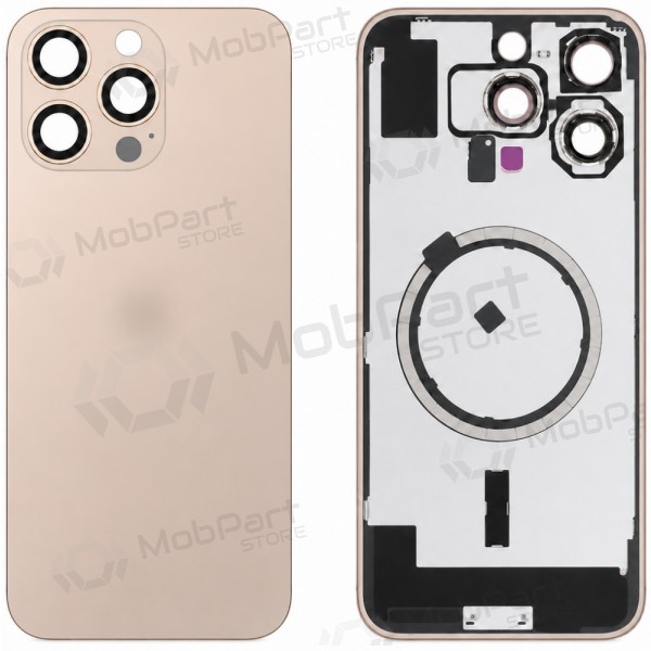 Apple iPhone 16 Pro Max aizmugurējais vāciņš (zelta) (Premium)