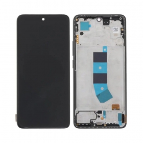 Ekranas Xiaomi Redmi Note 13 4G su lietimui jautriu stikliuku un rėmeliu Midnight Black oriģināls (service pack)