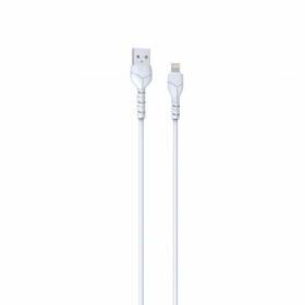 USB kabelis Devia Kintone Lightning 1.0m (balts) 5V 2.1A