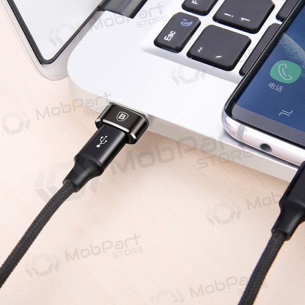 Adapteris Baseus Type-C to USB-A melns CAAOTG-01