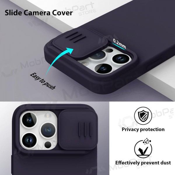 Apple iPhone 14 vāciņš „Nillkin Silicone“ (tamsiai violets)