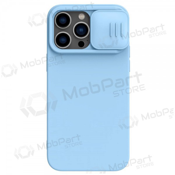 Apple iPhone 14 Pro Max vāciņš „Nillkin Silicone“ (gaiši zils) Apple iPhone 14 Pro Max vāciņš „Nillkin Silicone“ (gaiši zils)