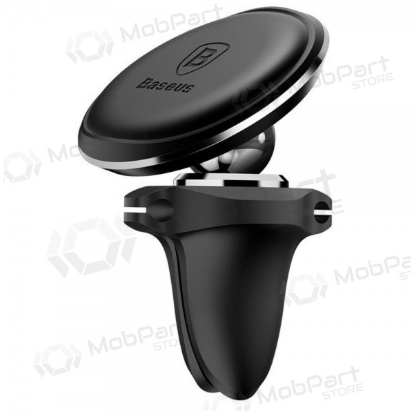 Telefono laikiklis Baseus Magnetic Air Vent With Cable Clip melns SUGX020001