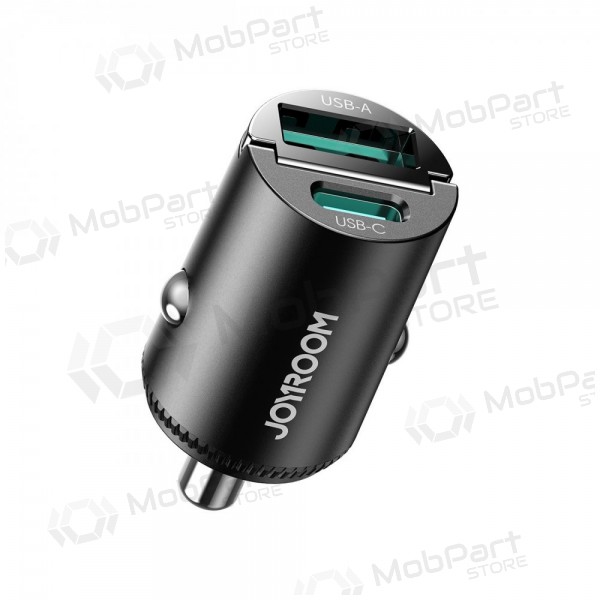 Automašīnas tālruņa lādētājs Joyroom JR-CCN18 65 W USB-C + USB-A melns