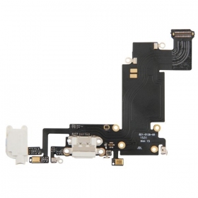 Apple iPhone 6S Plus uzlādes ligzda un mikrofona šleife (balta)