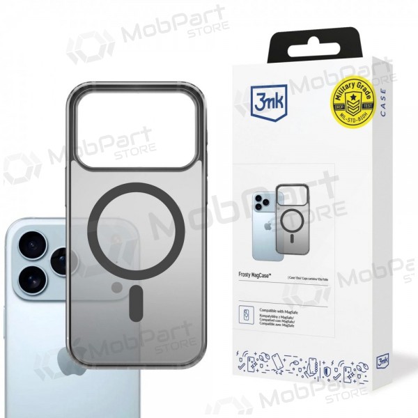 Apple iPhone 17 Pro, 18 Pro maciņš - 3mk Frosty MagCase (melns)