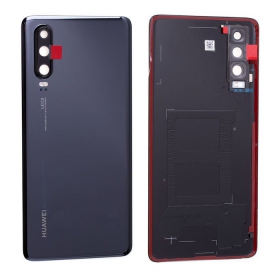 Huawei P30 aizmugurējais baterijas vāciņš (melns) (lietots grade B, oriģināls)