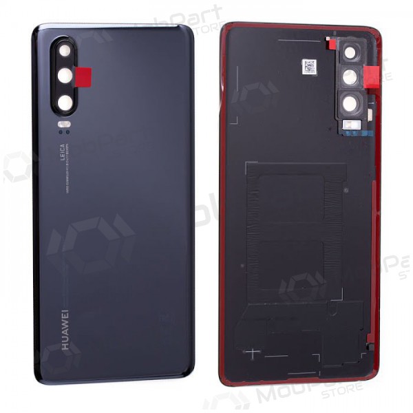 Huawei P30 aizmugurējais baterijas vāciņš (melns) (lietots grade B, oriģināls)