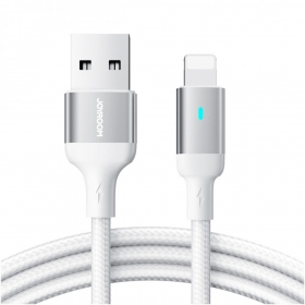 USB kabelis Joyroom S-UL012A10 USB to Lightning 2.4A 1.2m balts