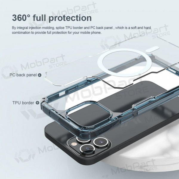 Apple iPhone 14 Pro vāciņš „Nillkin Nature Magnetic“ (zils)