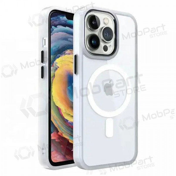 Apple iPhone 15 Pro vāciņš „Premium Mag Cover“ (balts) Apple iPhone 15 Pro vāciņš „Premium Mag Cover“ (balts)