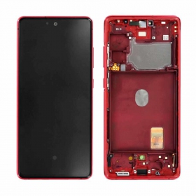 Samsung G780F Galaxy S20 FE ekrāns sarkans (Cloud Red) (ar rāmīti) (service pack) (oriģināls)