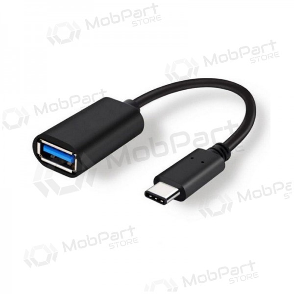 Adapteris iš Type-C į USB (OTG) melns