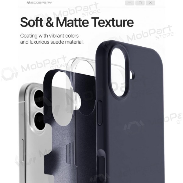 Maciņš / vāciņš Mercury Pure Magsafe Silicon Case Apple iPhone 17 tumši zils