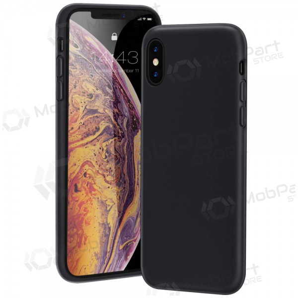 Apple iPhone 12 mini maciņš - Liquid Silicone 1.5mm (melns)