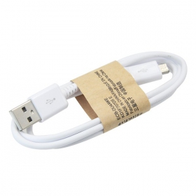 USB kabelis microUSB (balts) 1.0m