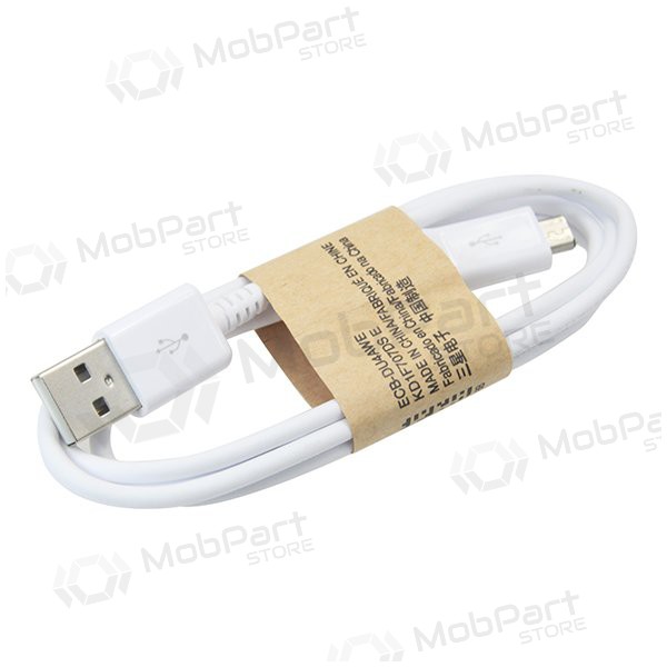 USB kabelis microUSB (balts) 1.0m