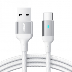 USB kabelis Joyroom S-UC027A10 USB to Type-C 3A 1.2m balts