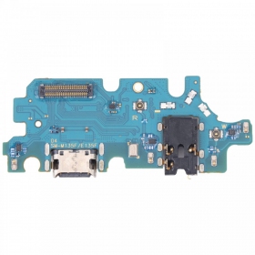 Lanksčioji šleife Samsung M135 M13 2022 su įkrovimo kontaktu, mikrofonu, ausinių lizdu oriģināls (service pack)