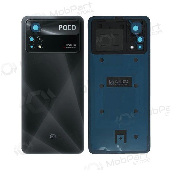 Xiaomi Poco X4 Pro 5G aizmugurējais baterijas vāciņš (melns) (oriģināls) (service pack) Xiaomi Poco X4 Pro 5G aizmugurējais baterijas vāciņš (melns) (oriģināls) (service pack)