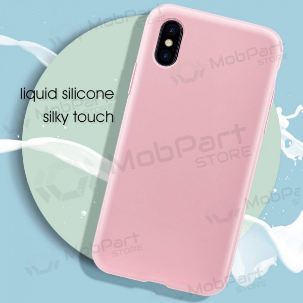 Apple iPhone 13 mini maciņš - Liquid Silicone 1.5mm (rozā)