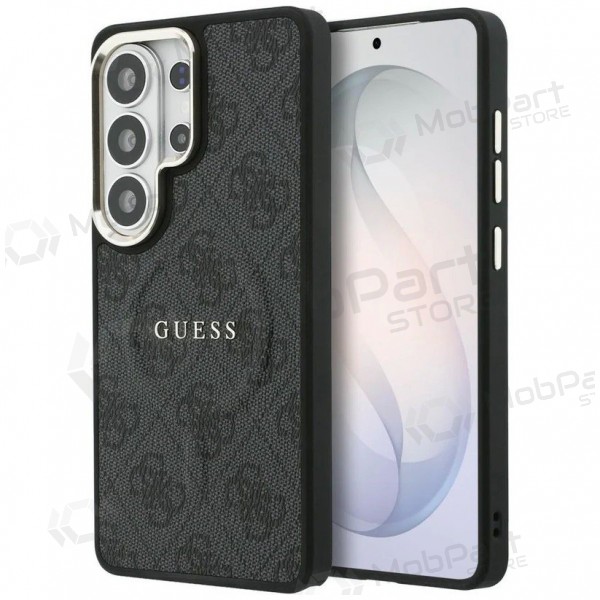 Samsung Galaxy S26 Ultra maciņš - Guess PU Leather 4G Gold Frame Magnetic (melns)