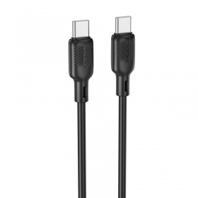 USB kabelis Borofone BX113 60W USB-C to USB-C 2.0m melns