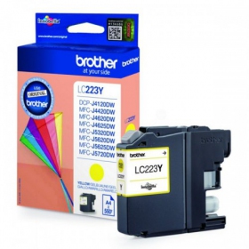 Brother LC 223 (LC223Y), dzeltens kasetne tintes printeriem, 550 lapas