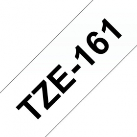 Brother TZe-161 (TZe161) laminēta marķēšanas lente melna uz caurspīdīga, 36mm, 8m