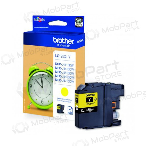 Brother LC 125XL (LC125XLY), dzeltens kasetne tintes printeriem