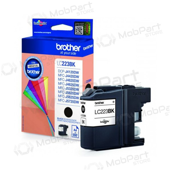Brother LC 223 (LC223BK), melna kasetne tintes printeriem, 550 lapas