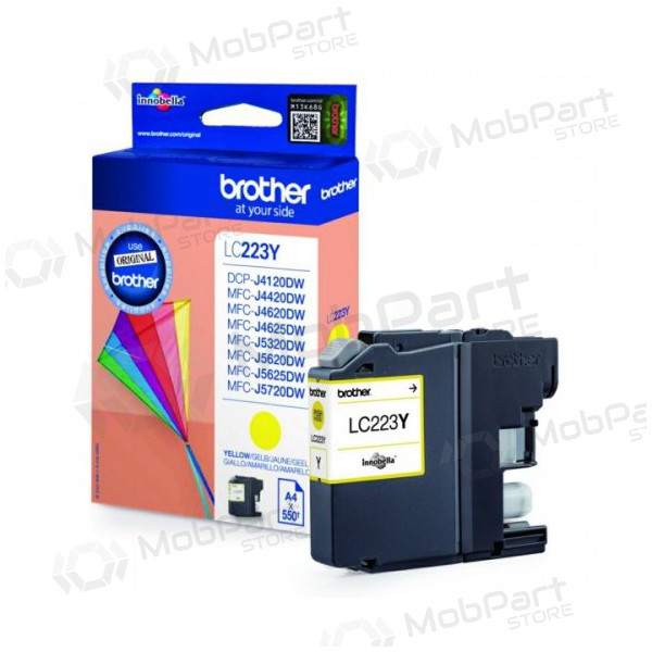 Brother LC 223 (LC223Y), dzeltens kasetne tintes printeriem, 550 lapas