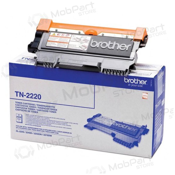 Brother TN-2220 (TN2220), melna kasetne paredzēts lāzerprinteriem, 2600 lapas.