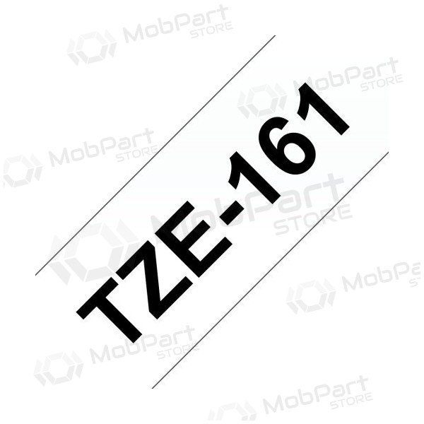 Brother TZe-161 (TZe161) laminēta marķēšanas lente melna uz caurspīdīga, 36mm, 8m