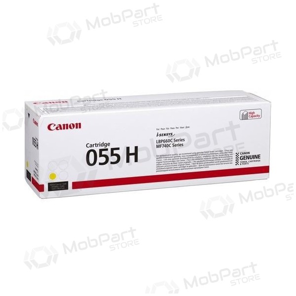 Canon CRG 055H (3017C002) dzeltens kasetne paredzēts lāzerprinteriem, 5900 lapas.