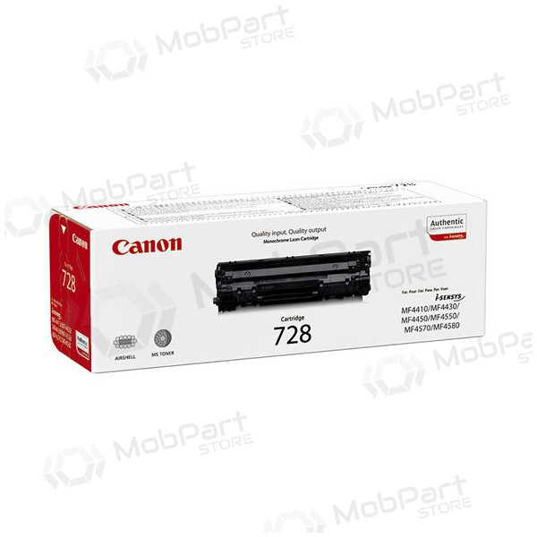 Canon CRG 728 (3500B002) melna kasetne paredzēts lāzerprinteriem, 2100 lapas. Canon CRG 728 (3500B002) melna kasetne paredzēts lāzerprinteriem, 2100 lapas.