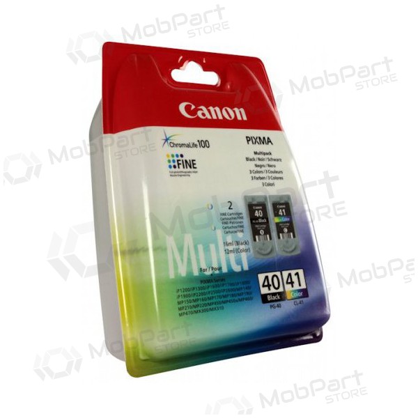 Canon PG-40 / CL-41 kasečių rinkinys (0615B043), melna un trispalvė kasetne tintes printeriem