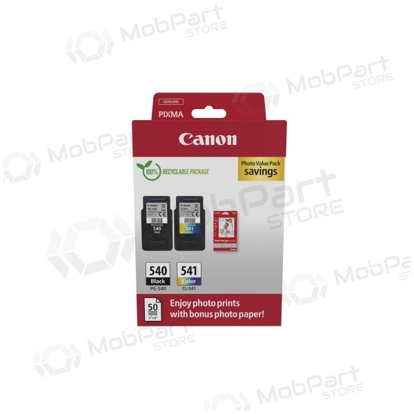 Canon PG-540/CL-541 (5225B013) foto vērtību komplekts tintes kasetņu komplekts, BK/CMY