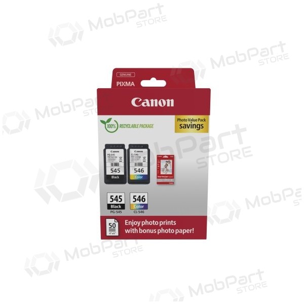 Canon PG-545/CL-546 (8287B008) tintes kasetņu komplekts, BK/CMY