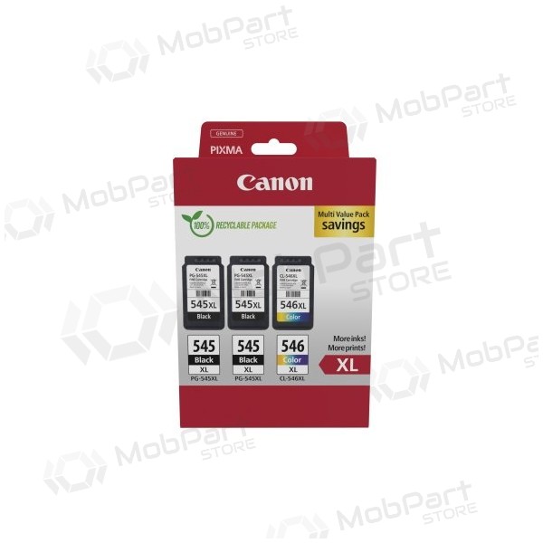 Canon PG-545XL/CL-546XL (8286B013) Tintes kasetņu komplekts, BK/CMY