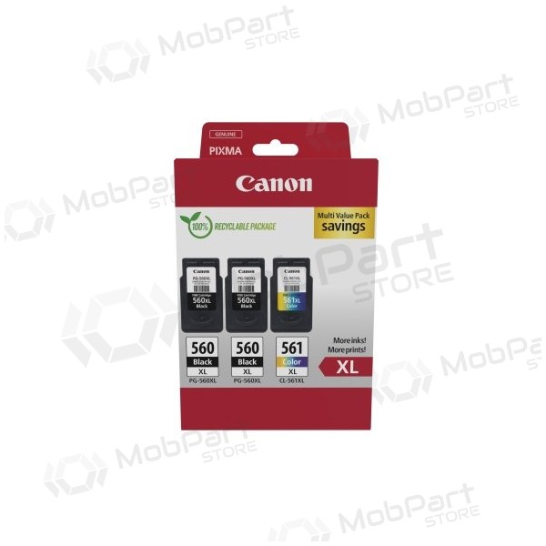 Canon PG-560XL/CL-561XL (3712C009 tintes kasetņu komplekts, BK/CMY