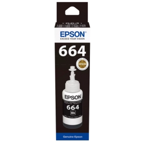 Epson 664BK (C13T66414A) tintes uzpildes pudelīte, melna