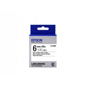 Epson etiķešu kasetne LK-2WBN standarta līme melns uz balta 6 mm (9 m)