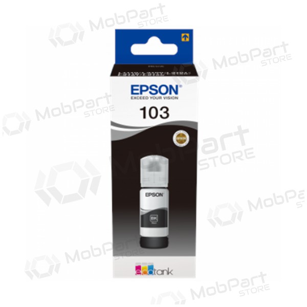 Epson 103 EcoTank (C13T00S14A), melna kasetne tintes printeriem, 65 ml