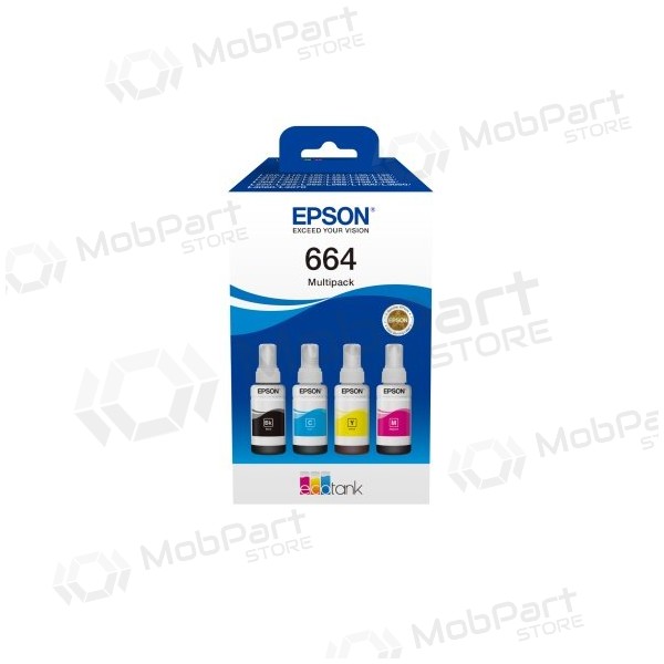 Epson 664 EcoTank (C13T66464A) tintes uzpildes pudeļu komplekts, CMYK