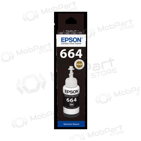 Epson 664BK (C13T66414A) tintes uzpildes pudelīte, melna