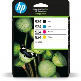 HP 924 CMYK 4-paku rašalo kasetės (6C3Z1NE) komplektas, BK/C/M/Y