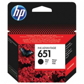 HP No.651 (C2P10AE), melna kasetne tintes printeriem, 600 lapas.